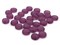 30 9mm Flat Round Coin Frosted Purple Vintage Lucite Plastic Beads